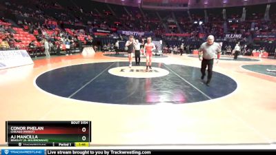 3A 182 lbs Quarterfinal - AJ Mancilla, Bradley (B.-Bourbonnais) vs Conor Phelan, Chicago (Marist)