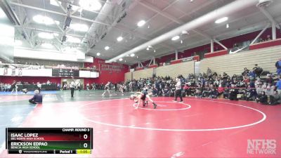 134 lbs Champ. Round 3 - Isaac Lopez, Del Norte High School vs Erickson Edpao, Benicia High School