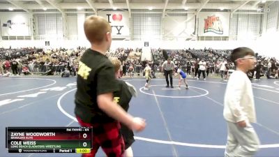 63 lbs Quarterfinal - Zayne Woodworth, Brawlers Elite vs Cole Weiss, Long Beach Gladiators Wrestling