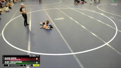 Cons. Round 1 - Alivia Emms, MN Elite Wrestling Club vs Ruby Wegleitner, Blaine Wrestling