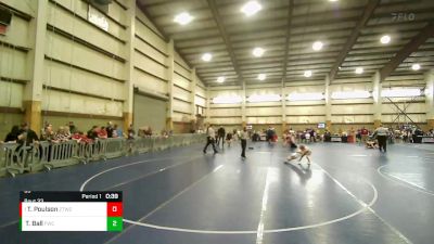 53 lbs Quarterfinal - Taft Poulson, Zion Thunder Wrestling Club vs Tracen Ball, Fremont Wrestling Club