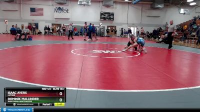 Elite 133 lbs Cons. Semi - Isaac Ayers, Luther vs Dominik Mallinder, Wisconsin-Whitewater