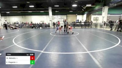 75 lbs Consi Of 8 #2 - Maddox Mehelic, PA vs Elijah Pagonis, OK