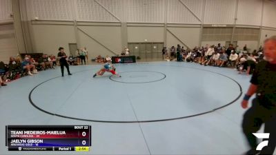 132 lbs 2nd Wrestleback (16 Team) - Teani Medeiros-Maielua, South Carolina vs Jaelyn Gibson, Arkansas Gold