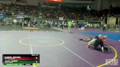 D 1 195 lbs Quarterfinal - Adam Landry, Baton Rouge vs Gabriel Brewer, Brother Martin