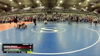 100 lbs Semifinal - George Bringus, Greater Heights Wrestling-AAA vs Tyler Christensen, Honey Badger Wrestling Club-A 