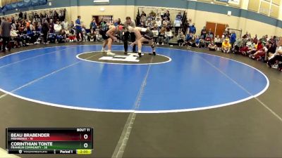 157 lbs Quarters & Wb (16 Team) - Beau Brabender, Mishawaka vs Corinthian Tonte, Franklin Community