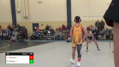 150 lbs Round 3 - Izrael Jimenez, Pinnacle Wrestling Club vs Grady Nicklay, LAW La Crosse Area Wrestling