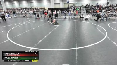 70 lbs Champ. Round 2 - Brody Kempen, B.A.M. Training Center vs Nathan Nelson, MN Elite Wrestling Club