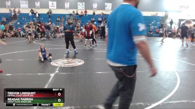 66 lbs Round 2 - Trevor Lindquist, Crystal Coast Grapplers vs Reagan Parrish, Legacy Elite Wrestling