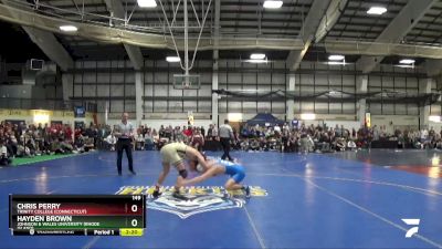 149 lbs Semifinal - Hayden Brown, Johnson & Wales University (Rhode Island) vs Chris Perry, Trinity College (Connecticut)