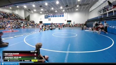 110 lbs Cons. Round 3 - Jeremiah Aguilar, Laramie Middle School vs Treyton Baker, Dean Morgan