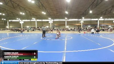 45 lbs Round 3 - Korbin Wilson, Mountain Man Wrestling Club vs Karson Earles, Homedale Wrestling