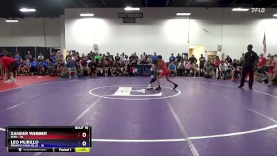 71 lbs Placement Matches (8 Team) - Xander Webber, Ohio vs Leo Murillo, Pennsylvania Blue