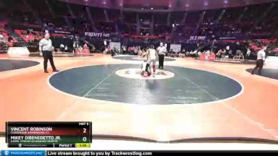 3A 132 lbs Quarterfinal - Vincent Robinson, Flossmoor (Homewood-F.) vs Mikey Dibenedetto Jr., Carol Stream (Glenbard North)