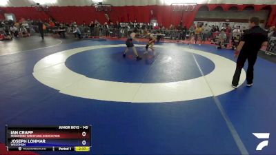 145 lbs Cons. Round 2 - Ian Crapp, Fennimore Wrestling Association vs Joseph Lohmar, Wisconsin