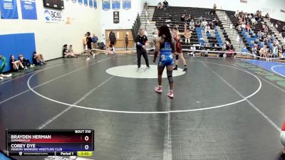 120 lbs Round 1 - Brayden Herman, Summerville vs Corey Dye, Modern Warriors Wrestling Club