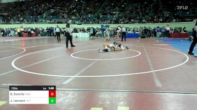 72 lbs Round Of 16 - Bodie Swords, Tonkawa vs JJ Leonard, Tuttle