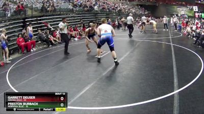 195 lbs Round 5 (6 Team) - Garrett Deuser, Indiana Gold vs Preston Burbach, Nebraska Blue