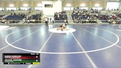 133 lbs Cons. Round 4 - Aaron Morocho, American International vs Michael Santore, Oswego State