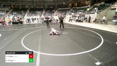 49 lbs Round Of 32 - Denver Potter, Cushing Tigers vs Bryson Grigg, Tulsa Blue T Panthers