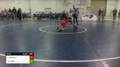 70-75 lbs Round 1 - Owen Foster, Tar Heel Kids Wrestling Club vs John Wheatly, North Carolina