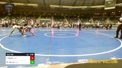 100 lbs Final - Te`Jon Beals, Harvey Twisters vs Mason Parria, Holy Cross High School