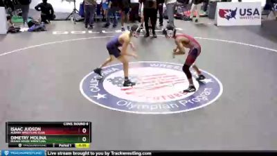 132 lbs Cons. Round 6 - Isaac Judson, Albany Wrestling Club vs Dimetry Molina, Rough House Wrestling