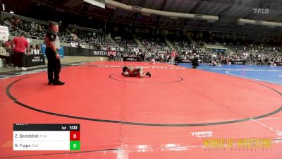 95 lbs Round Of 32 - Ziggy Sandobal, CP Wrestling vs Revin Fipps, Cowboy Wrestling Club