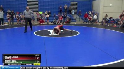 63 lbs Round 1 (4 Team) - Tyson Doll, Indian Creek A (small) vs Drake Landis, Jet WC