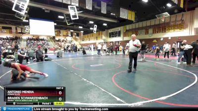 82/84 Semifinal - Braden Schwarzenbach, Hemet Youth Wrestling Club vs Antonio Mendia, Poway Elite