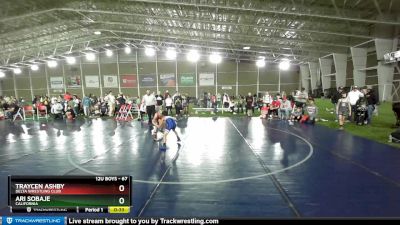 67 lbs Semifinal - Traycen Ashby, Delta Wrestling Club vs Ari Sobaje, California