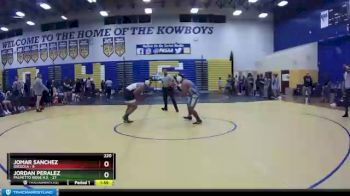 220 lbs Quarterfinals (8 Team) - Jomar Sanchez, Osceola vs Jordan Peralez, Palmetto Ridge H.S.