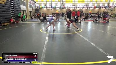 127 lbs Cons. Round 1 - Torie Hansen, Sebolt Women Wrestling Academy vs Cheyleigh Blankenship, Iowa