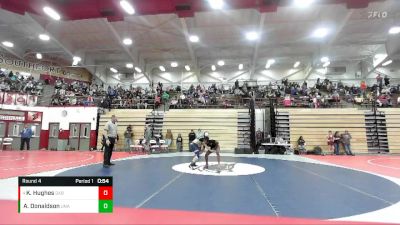 108 lbs Round 4 - Kayden Hughes, Lawrence North Wrestling Club vs Adelyn Donaldson, Unattached