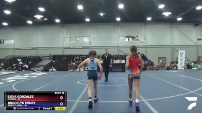 79 lbs Placement Matches (8 Team) - Lydia Gonzalez, Florida vs Brooklyn Henry, Pennsylvania