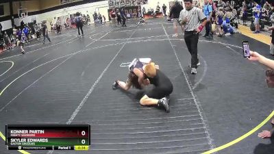 90 lbs Round 3 - Skyler Edwards, Gaston Grizzlies vs Konner Partin, Mighty Warriors