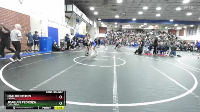 132 lbs Cons. Round 1 - Dax Johnston, Exeter vs Joaquin Pedroza, Costa Mesa