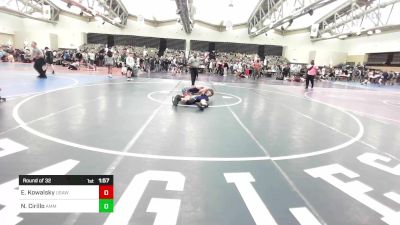 110-I lbs Round Of 32 - Evan Kowalsky, USAW Maine vs Nicodemo Cirillo, AMERICAN MMA AND WRESTLING