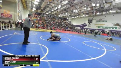 150 Boys Quarterfinal - Daryn Leon, Brawley vs Sergio Porras, Granite Hills