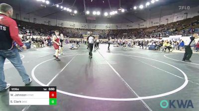 120 lbs Consi Of 4 - Weston Johnson, Hilldale Youth Wrestling Club vs ShaeLynn Clark, Davenport Youth Wrestling