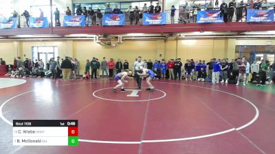 120 lbs Consi Of 16 #2 - Cooper Wiebe, Montachusett vs Brody McDonald, Salem, NH