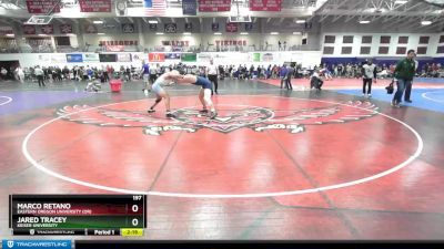 197 lbs Champ. Round 2 - Jared Tracey, Keiser University vs Marco Retano, Eastern Oregon University (OR)