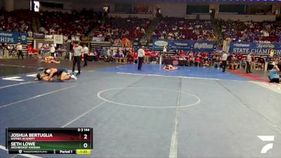 D 3 144 lbs Quarterfinal - Seth Lowe, Archbishop Hannan vs Joshua Bertuglia, Haynes Academy