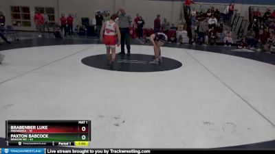 98 lbs Round 1 (4 Team) - Paxton Babcock, Dragon WC vs Brabenber Luke, Mishawaka