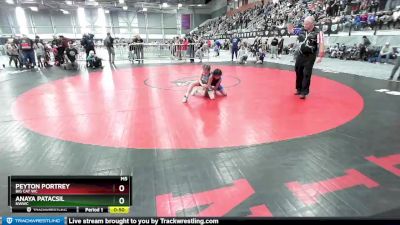 67 lbs Quarterfinal - Anaya Patacsil, NWWC vs Peyton Portrey, Big Cat WC