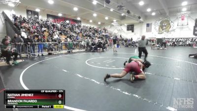 175 lbs Cons. Round 2 - Brandon Fajardo, Monrovia vs Nathan Jimenez, Covina