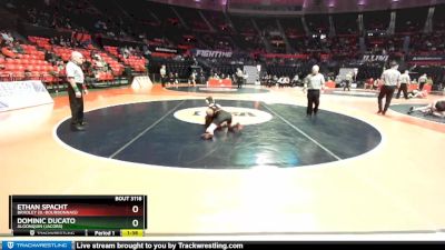 3A 113 lbs Quarterfinal - Ethan Spacht, Bradley (B.-Bourbonnais) vs Dominic Ducato, Algonquin (Jacobs)