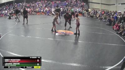 46 lbs Quarterfinal - Leanna Drook, Gaston Grizzlies vs Grey McIntosh, Ninety Six Wrestling