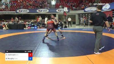 74 lbs Consi Of 4 - Dan Vallimont, New York Athletic Club vs Brian Murphy, Scarlet Knights Wrestling Club